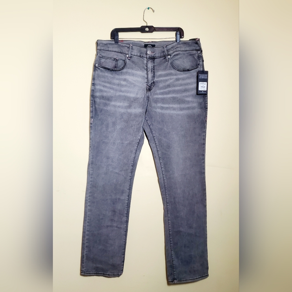 True Religion Men's Gray Crisp Wash Ricky Single Needle Jeans W38 L34